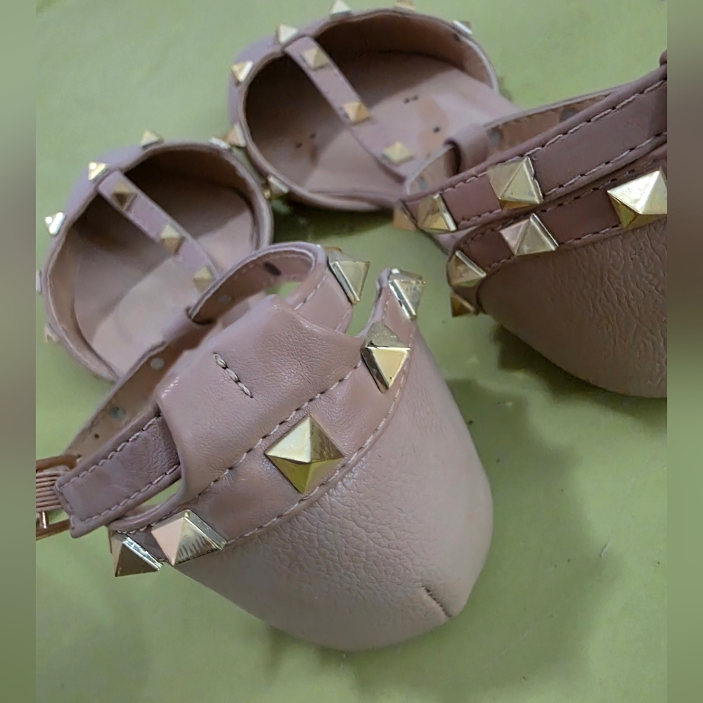 Nicole Miller Women's Pink Studded Flats - Picture 4 of 9